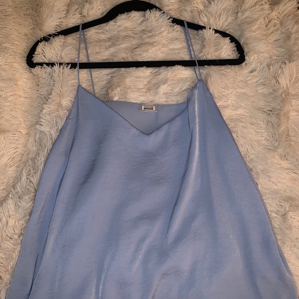 Powder blue sheet cami